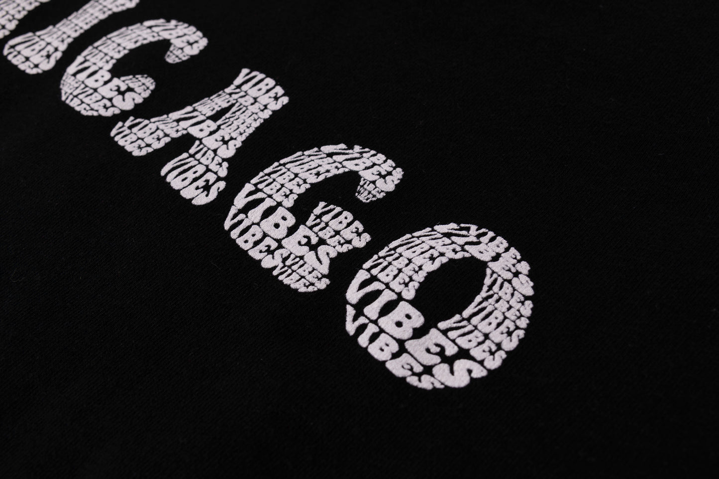 Chicago Vibes Crop Sweatshirt (Black)