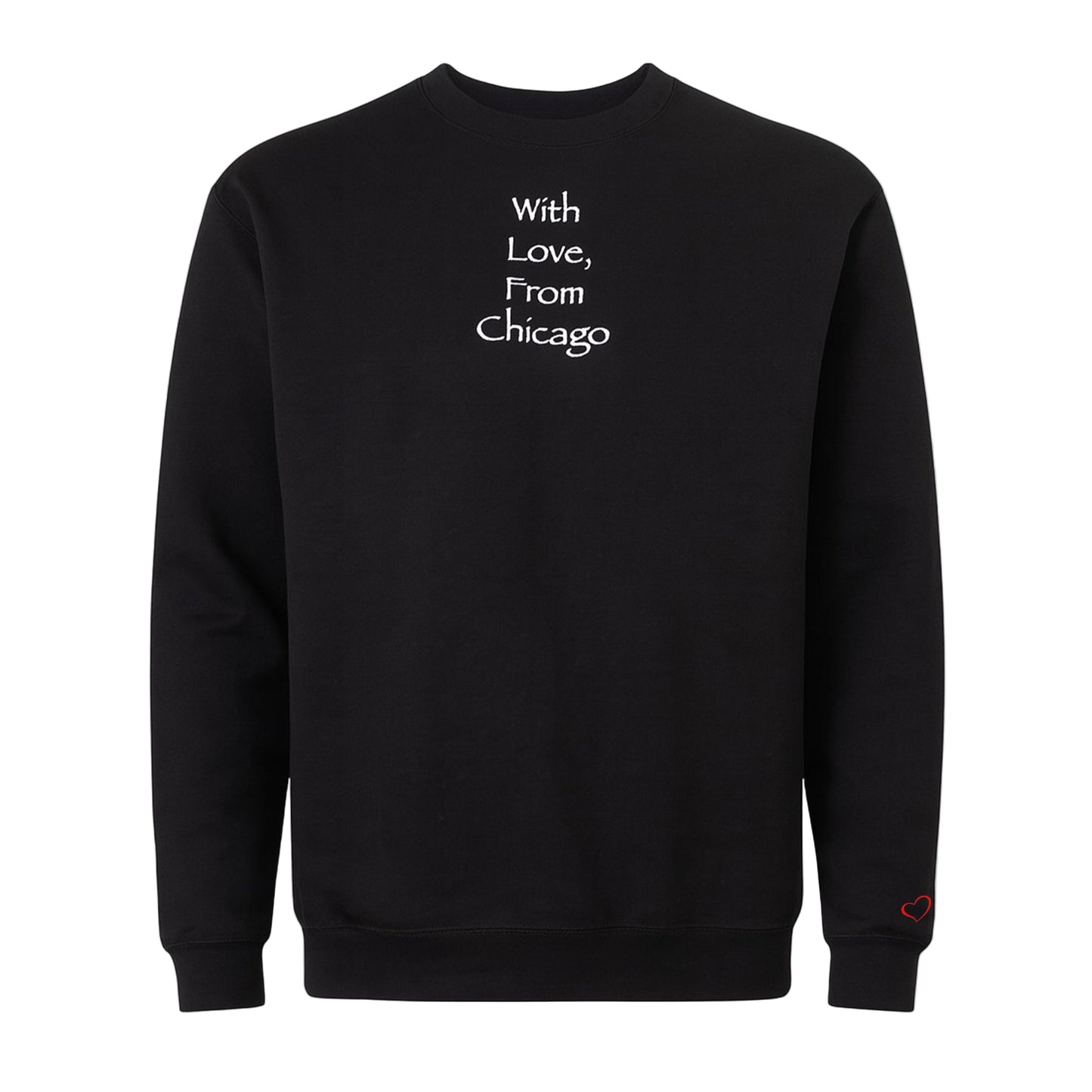 With Love, From Chicago Crewneck ❤️ (Black)