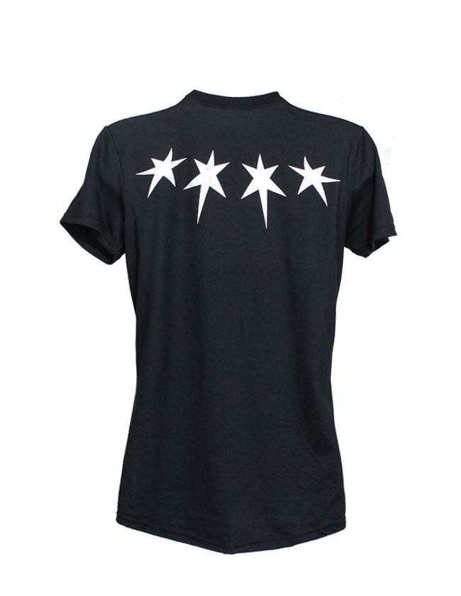 Chicago Block Tee- Women's Cut (Black/White)