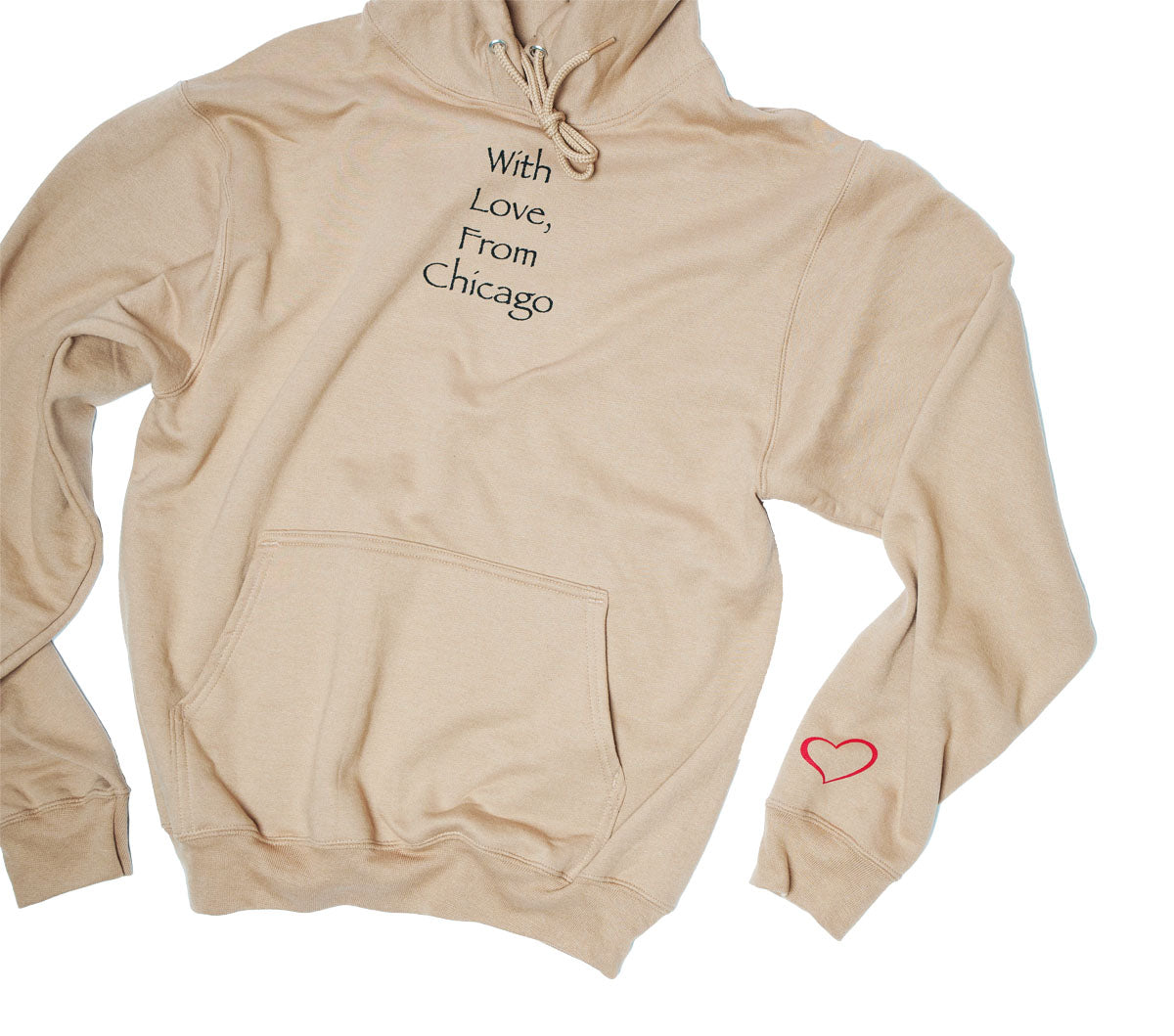 With Love, From Chicago ❤️ Hoodie (Tan)