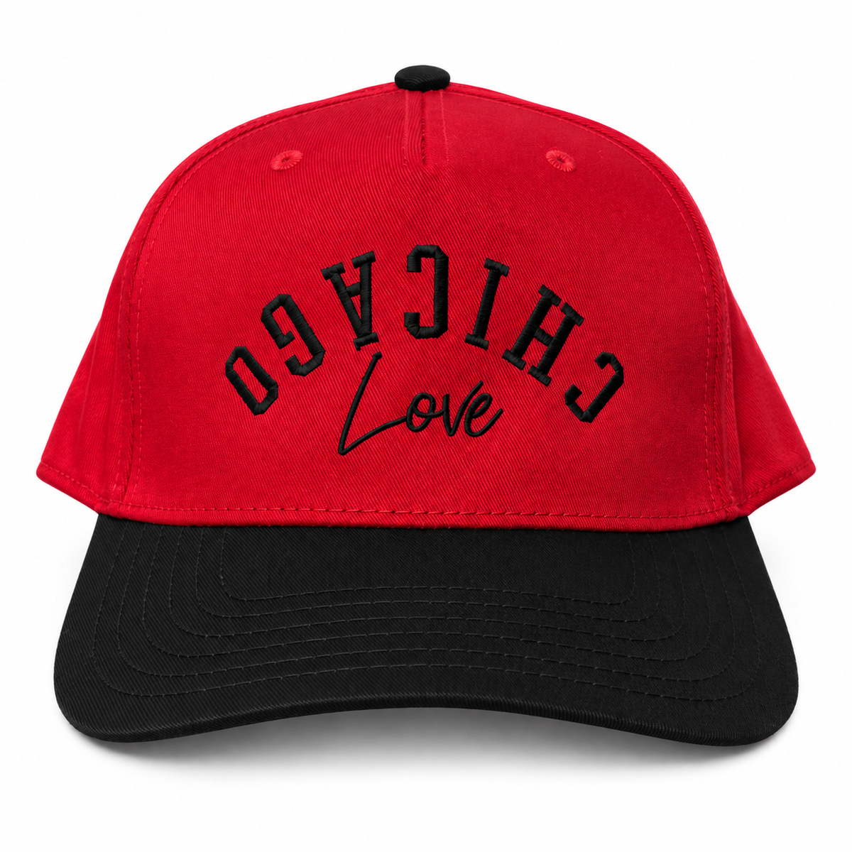 Chicago Love Snapback Two Tone (Red/Black)
