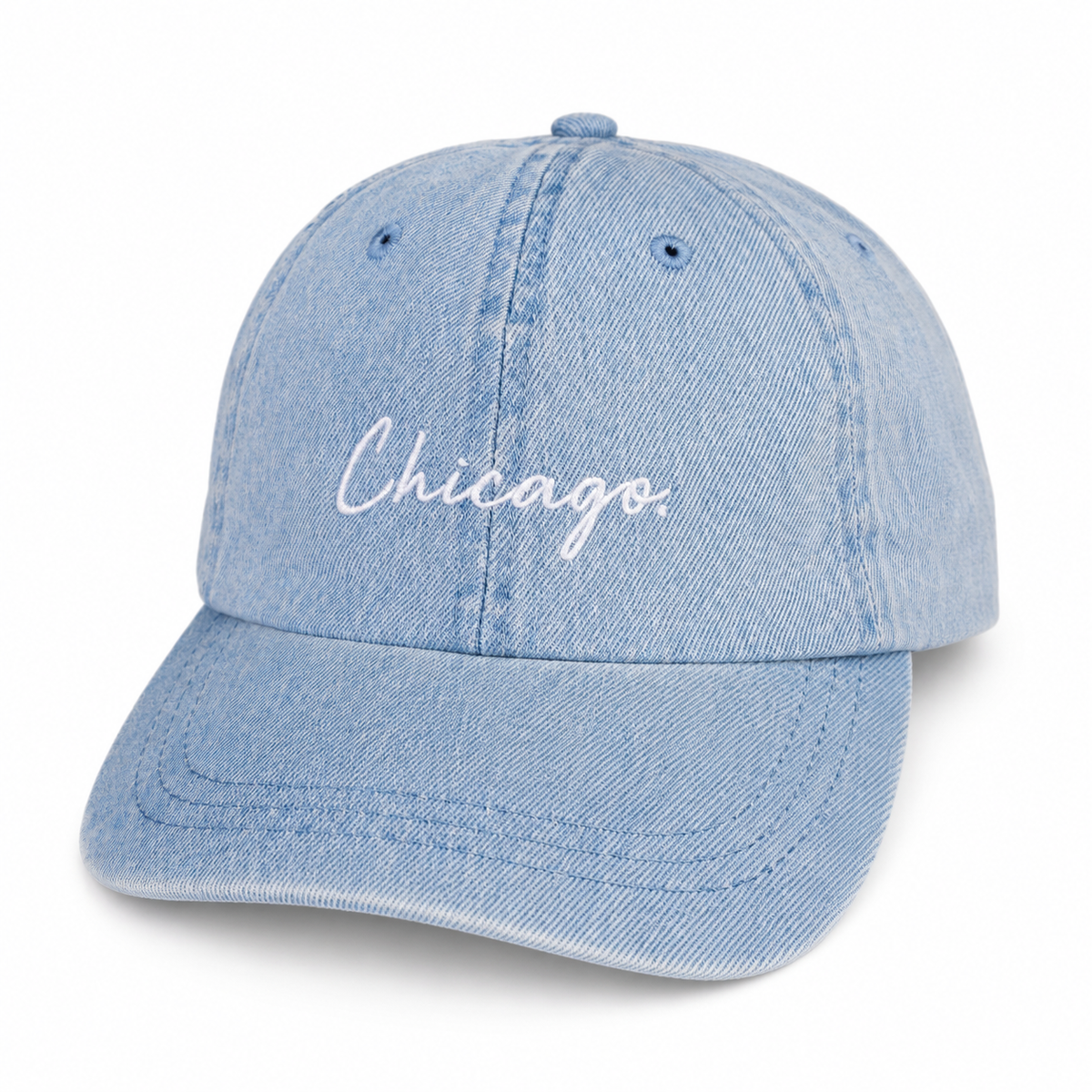 Classy Chicago. Period Dad Hat (Light Denim)