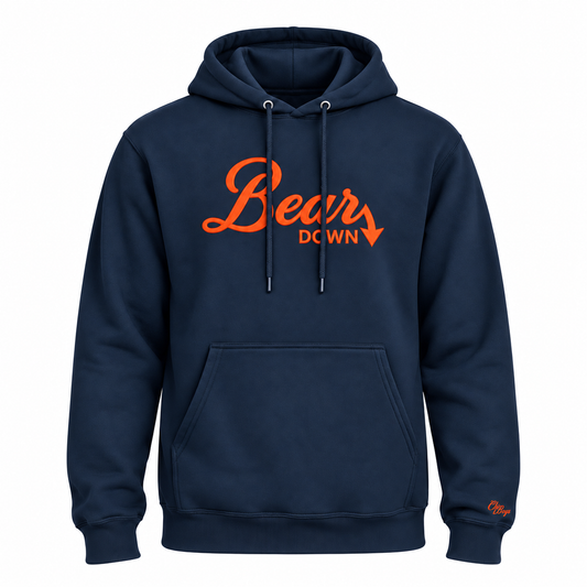 Bear Down Hoodie (Navy/Orange)