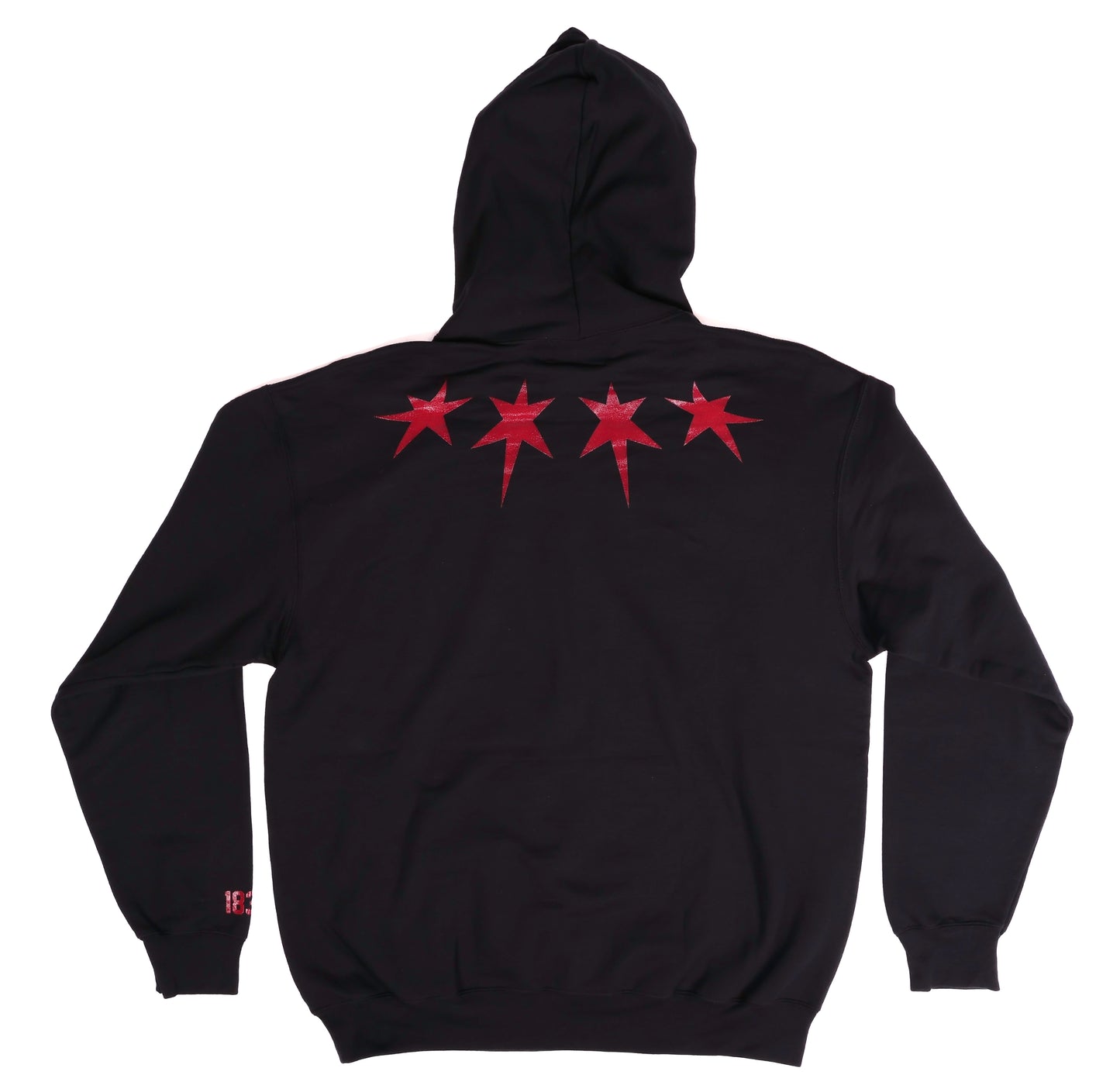 Chicago Block Hoodie (Black/Red)