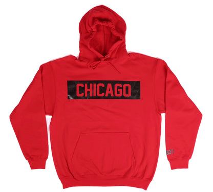 Chicago Block Hoodie (Red/Black)