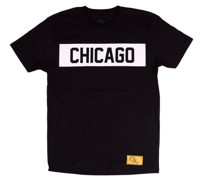Chicago Block Tee (Black/White)