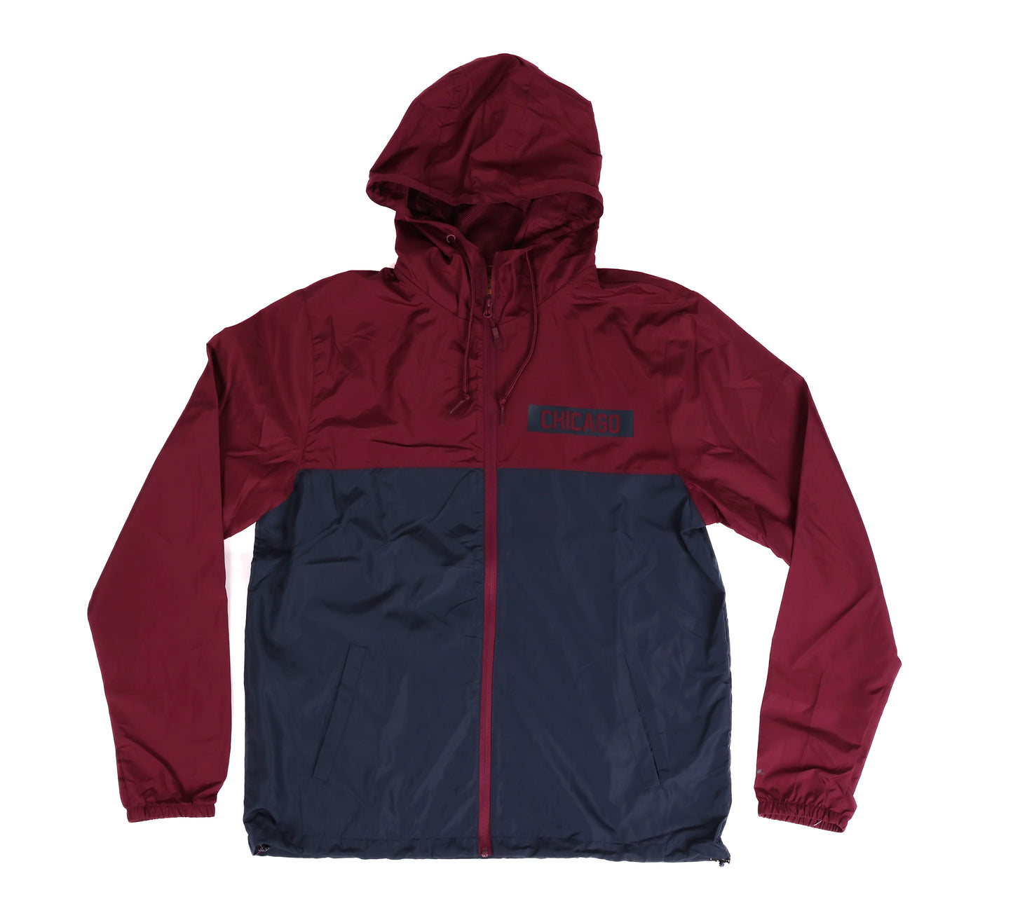 Chicago Block Windbreaker (Navy/Burgundy)