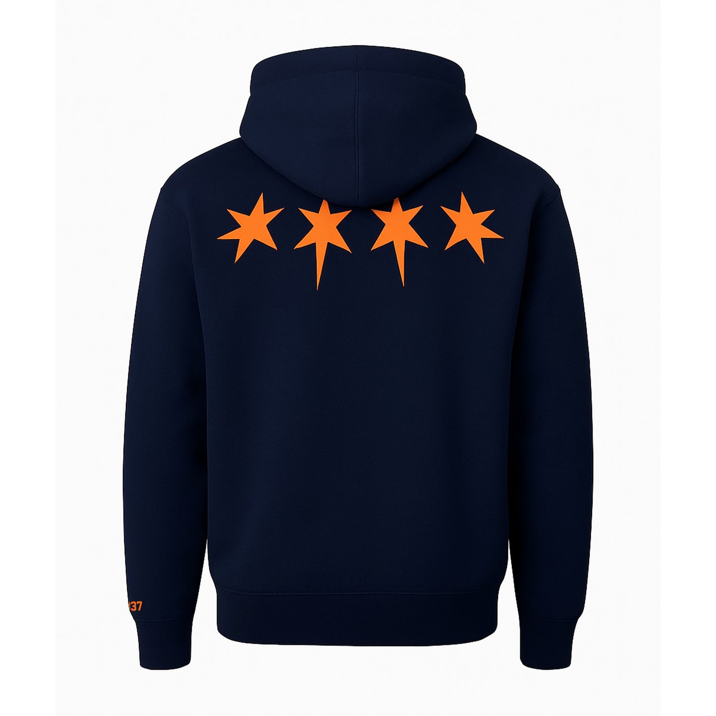 Chicago Block Hoodie (Navy/Orange)