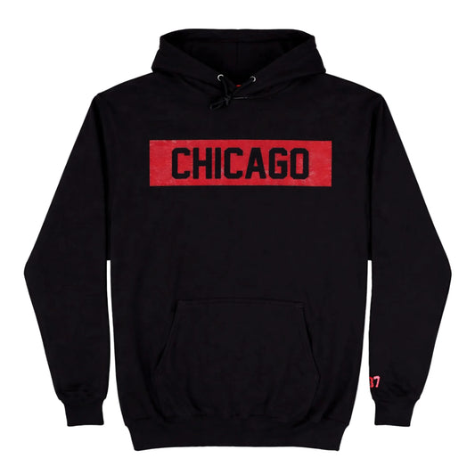 Chicago Block Hoodie (Black/Red)