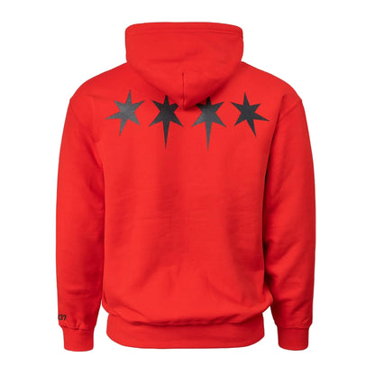 Chicago Block Hoodie (Red/Black)