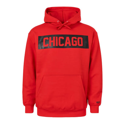 Chicago Block Hoodie (Red/Black)