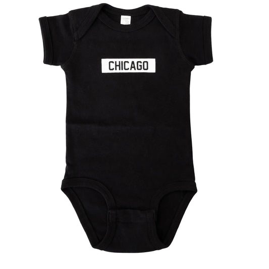 Chicago Block Onesie (Black)