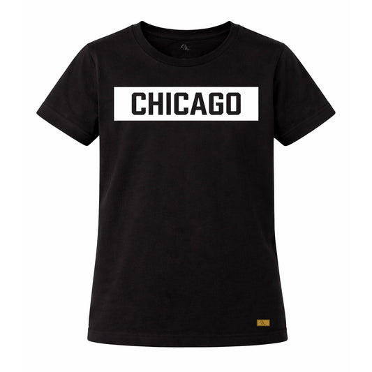 Chicago Block Tee (Black/White)