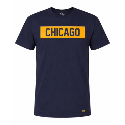 Chicago Block Tee (Navy/Orange)