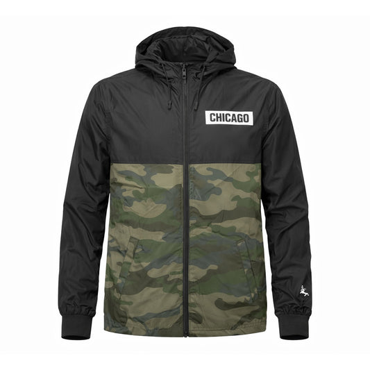 Chicago Block Windbreaker (Army/Black)