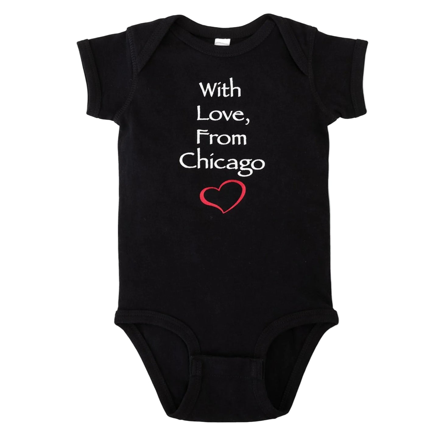 With Love From Chicago Onesie (Black)