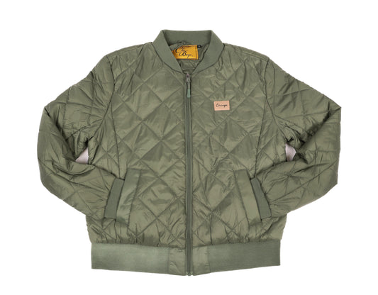 Classy Chicago Period Quilted Jacket (Army Green)