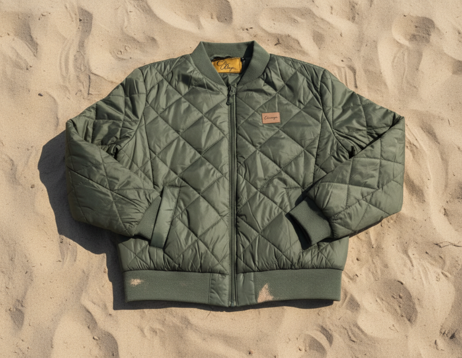 Classy Chicago Period Quilted Jacket Women's Cut (Army Green)