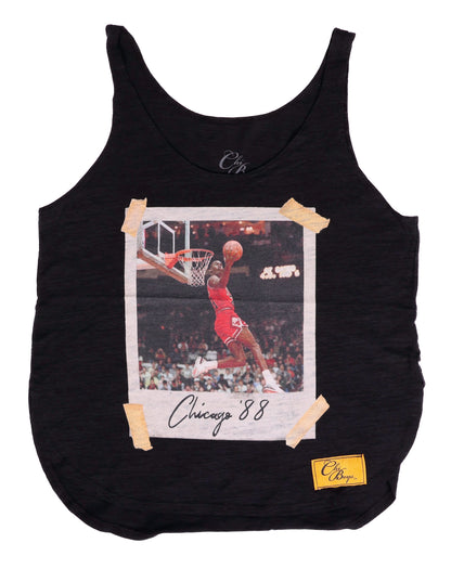 Chicago '88 Tank Top Tee Woman's Cut (Black)