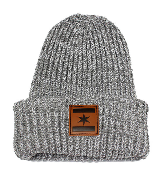 We Are One Star Chunky Beanie (Cement Grey)