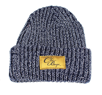 We Are One Star Chunky Beanie (Navy Swirl Knit)