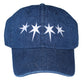 Dripping Stars Dad Hat (Dark Denim)